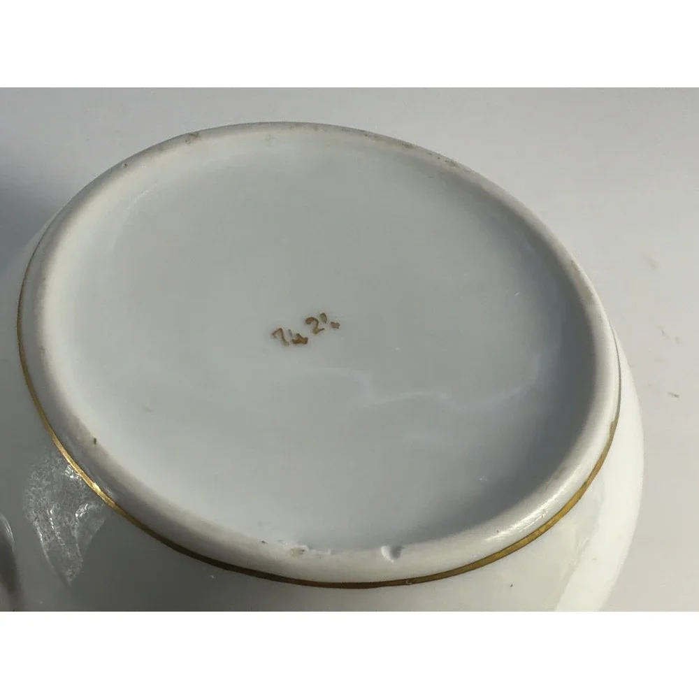 Vintage Andrea by Sadek 1960's Gold & White Porcelain Silent Butler‎ Floral